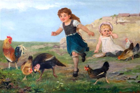 Marie und Sophie Görlich Mädchen und Federvieh