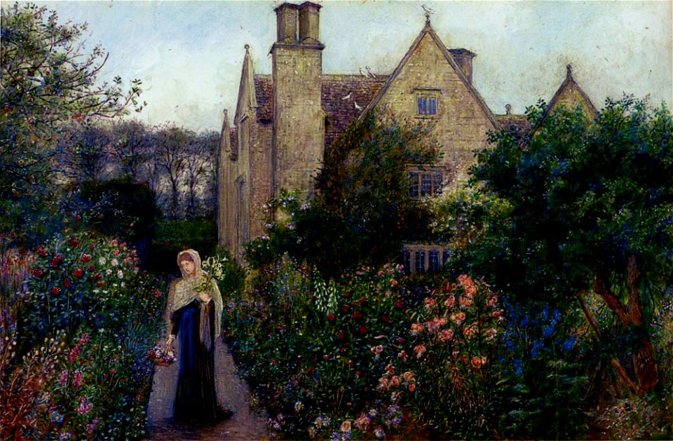 Marie Spartali Stillman - The Long Walk At Kelmscott Manor, Oxfordshire