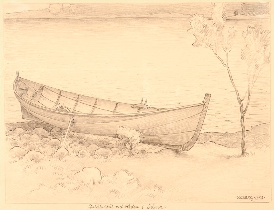 Marinmotiv-Snipa, dalälvsbåt - Sjöhistoriska museet - S 0984
