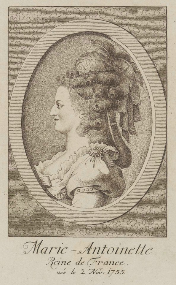 Marie Antoinette of Austria, engraving profile