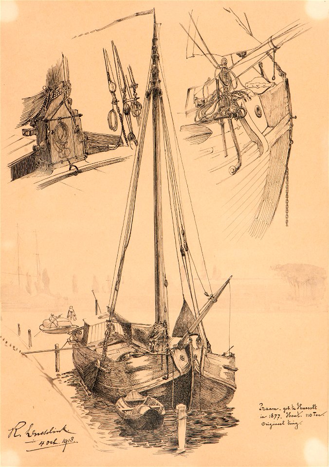 Marinmotiv-Holländska segelbåtar - Sjöhistoriska museet - O 04034