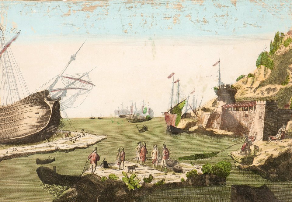 Marinmotiv-Riggning, sjöslag - Sjöhistoriska museet - S 1201