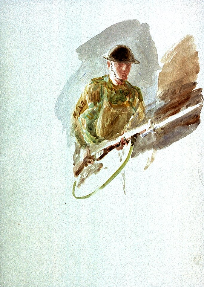 Marine with a Lee Enfield rifle and bayonet- Zeebrugge, 1918 RMG PU9951