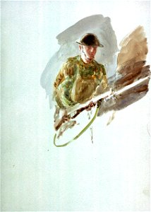 Marine with a Lee Enfield rifle and bayonet- Zeebrugge, 1918 RMG PU9951