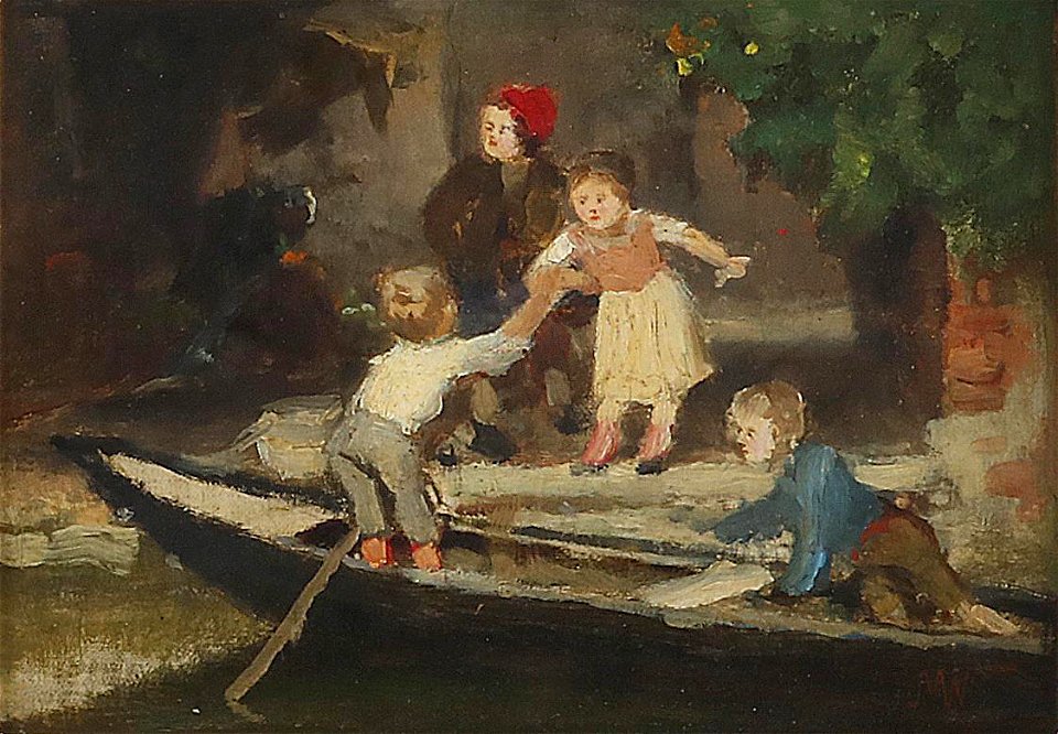 Marie Wunsch Kinder im Boot Studie