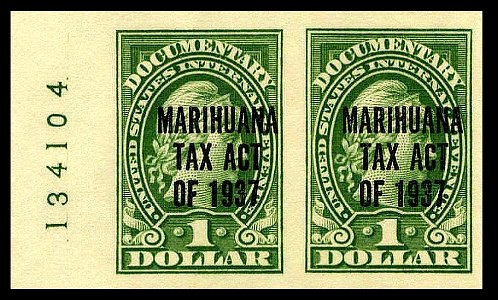 Marihuana revenue stamp $1 1937 issue