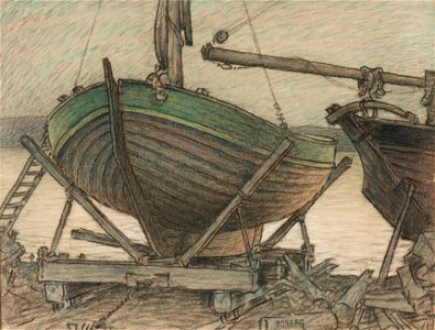 Marinmotiv-Jakt på slip - Sjöhistoriska museet - S 1027