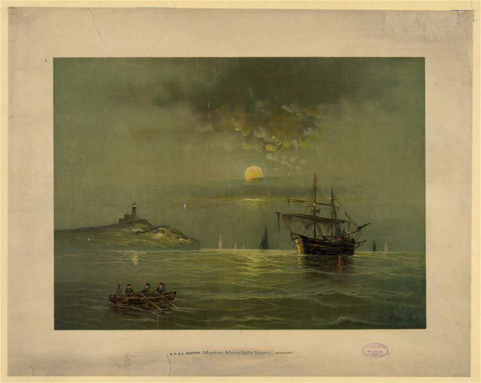 Marine moonlight scene LCCN2003677746