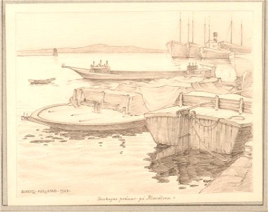 Marinmotiv-Pråmar - Sjöhistoriska museet - S 0988