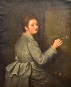 Marie Petiet - Autoportrait au chevalet 02