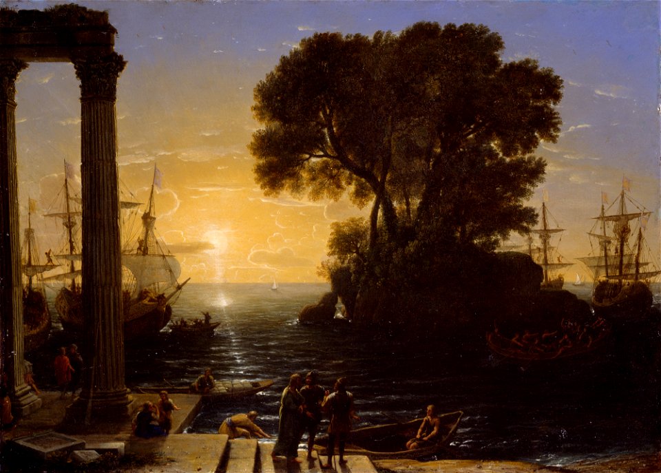 Marina con el embarque de San Pablo (1654)