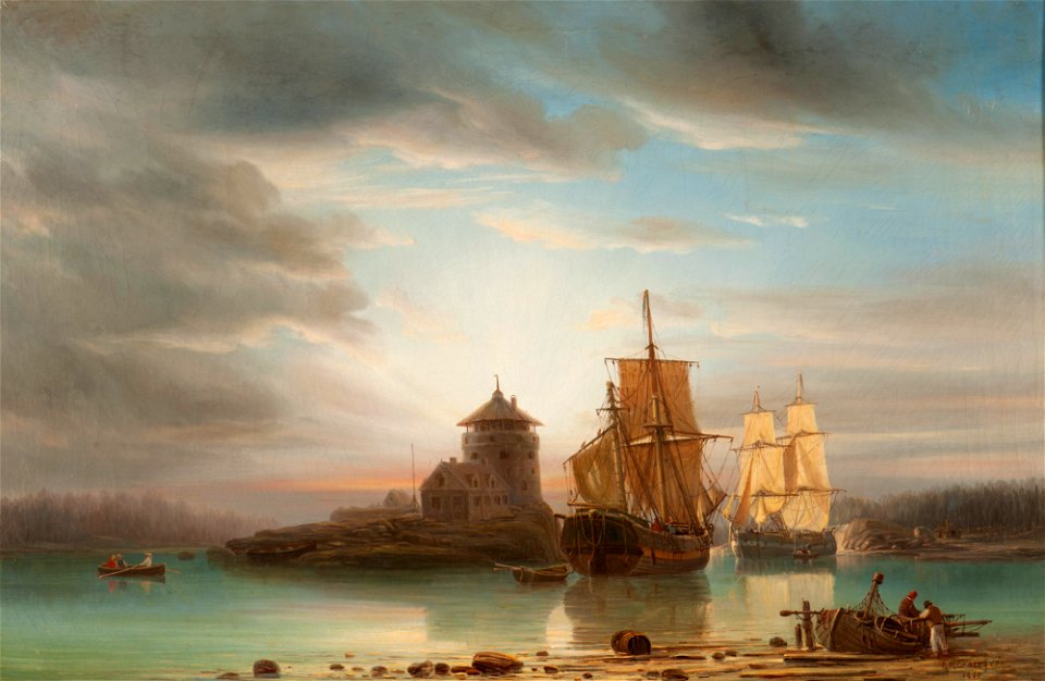 Marinmotiv-Dalarö skans - Sjöhistoriska museet - S 2355