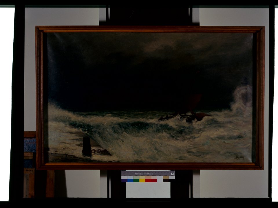 Marine, gros temps - Joseph-Alexandre Ruellan - musée d'art et d'histoire de Saint-Brieuc, 210