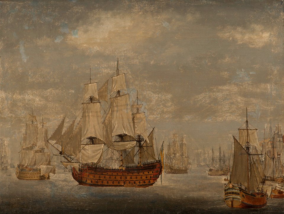 Marinmotiv-Linjeskepp, Svensk tredäckare - Sjöhistoriska museet - O 04120