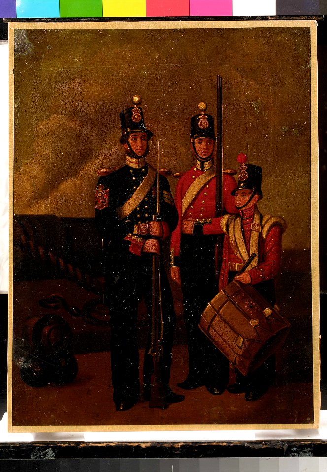 Marines with drum and rifles RMG BHC1207