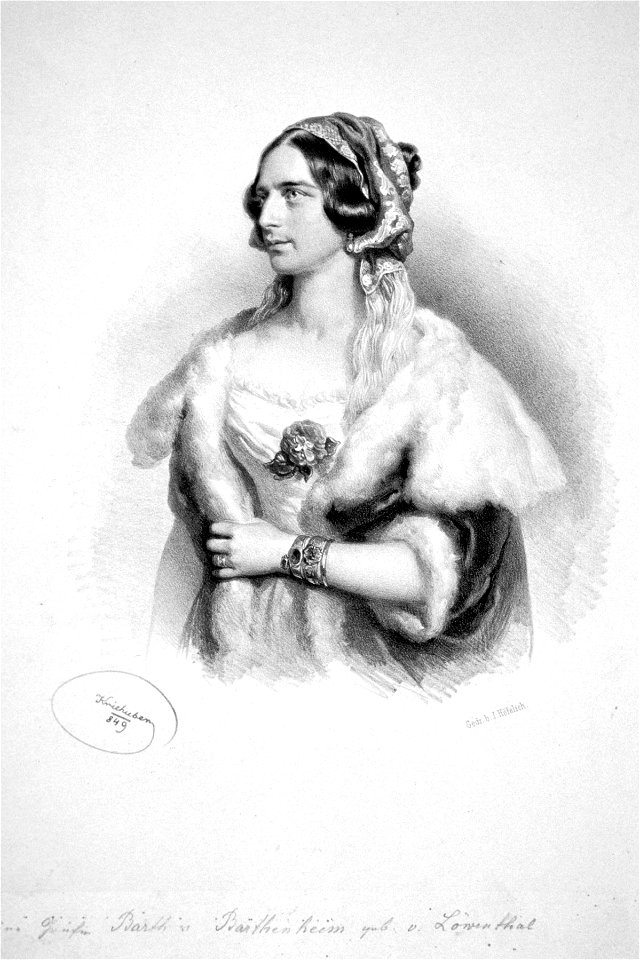 Marie Wilhelmine Barth von Barthenheim Litho