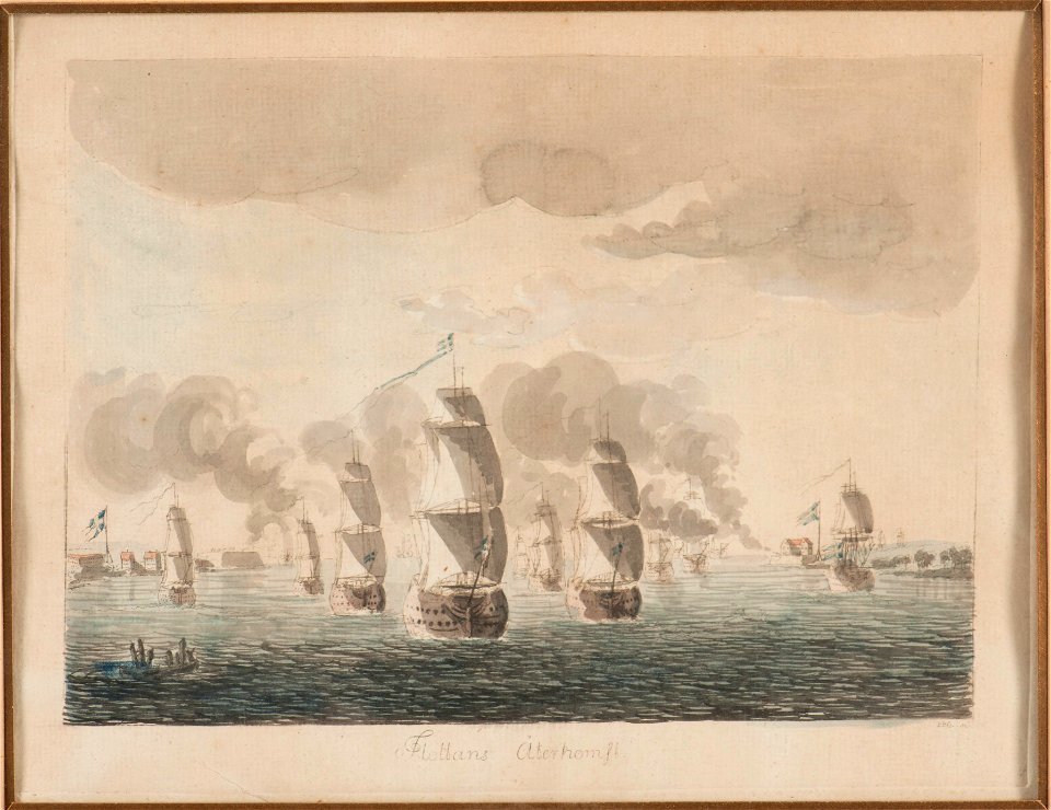Marinmotiv-Flottans Återkomst - Sjöhistoriska museet - O 03952
