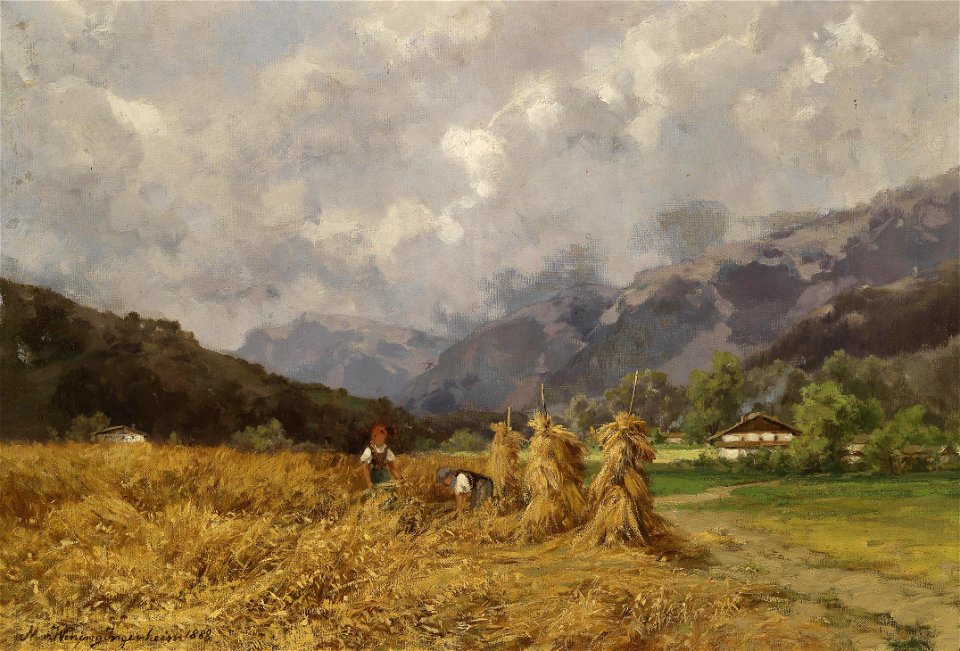 Marie von Wening-Ingenheim Bei der Kornernte 1888