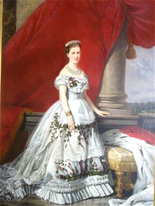 Marie, Prinzessin von Schwarzburg-Rudolstadt in Hochzeitskleid. Free illustration for personal and commercial use.