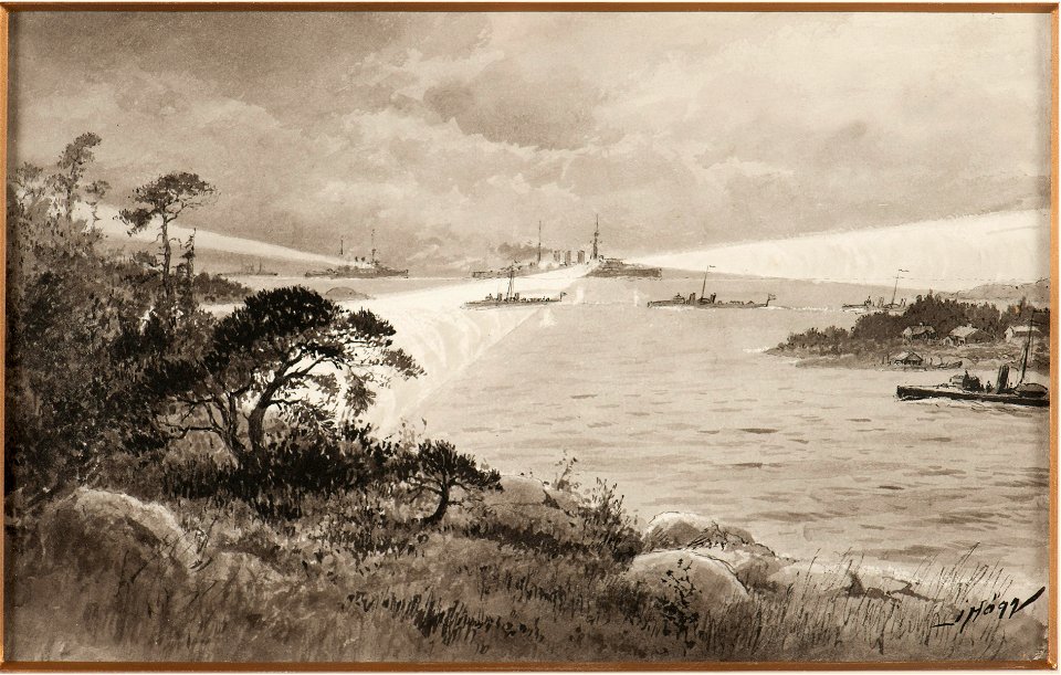 Marinmotiv-Örlogsfartyg - Sjöhistoriska museet - O 04244