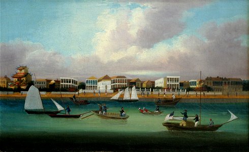 Maritime Business on the Huangpu River, Shanghai, circa 1850