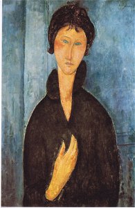 Modigliani - Die Frau mit blauen Augen. Free illustration for personal and commercial use.