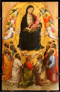 Mariotto di Nardo-La Vierge en gloire avec les apôtres. Free illustration for personal and commercial use.