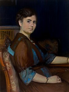 Marie-Louise Catherine Breslau Portrait einer sitzenden Dame 1912