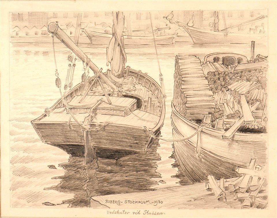 Marinmotiv-Vedskutor - Sjöhistoriska museet - S 0991