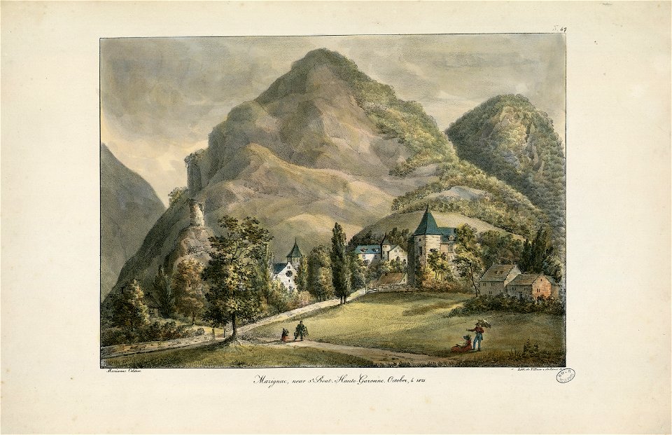 Marignac, près de Saint-Béat, Haute-Garonne. 4 octobre 1821 Marignac, near St. Beat, Haute Garonne. October 4 1821 (n°47) - Fonds Ancely - B315556101 A COLSTON 024