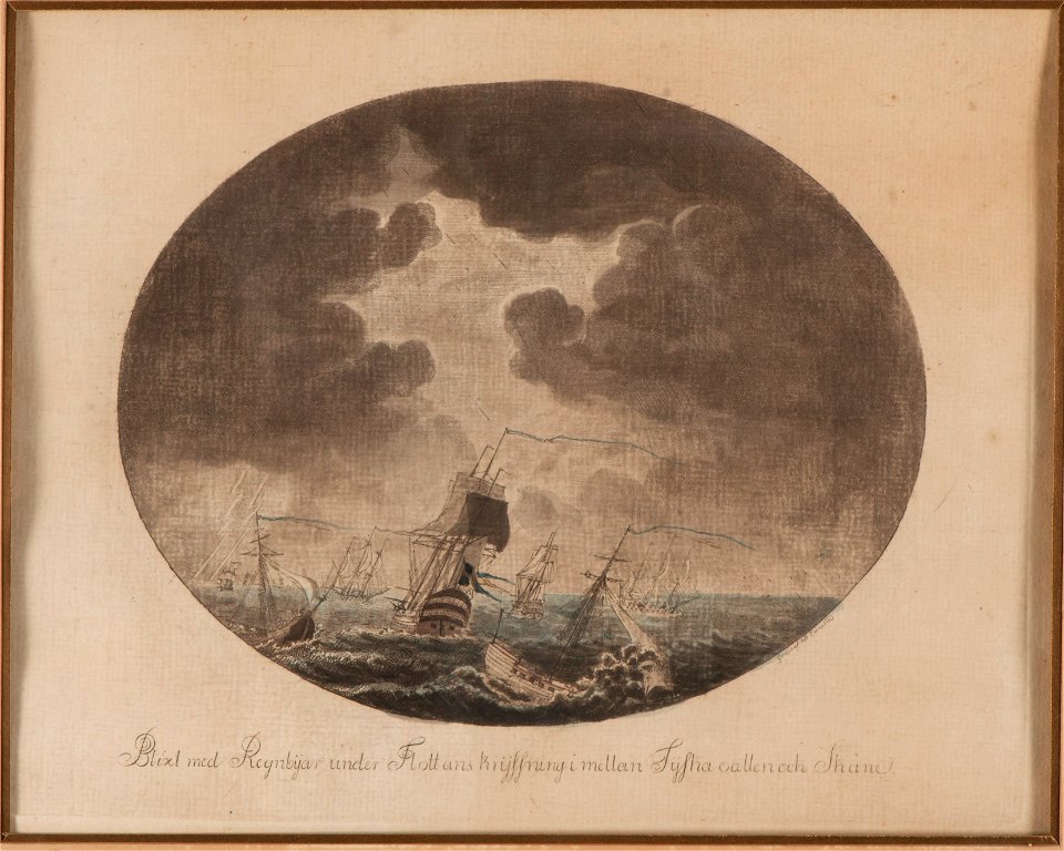 Marinmotiv-Åskväder Östersjön - Sjöhistoriska museet - O 04259