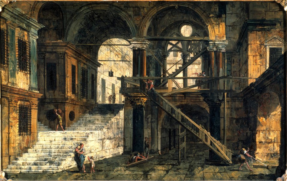 Stairwell in a Renaissance House (Michele Marieschi) - Nationalmuseum - 19044