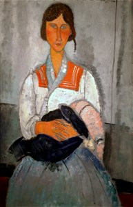 Gypsy Woman with Baby by Amedeo Modigliani (4987906999)