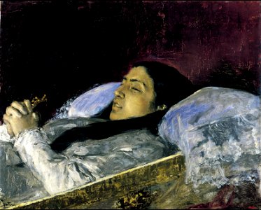 Marià Fortuny - Miss Del Castillo on her Deathbed - Google Art Project