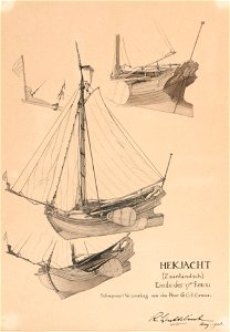 Marinmotiv-Holländska segelbåtar - Sjöhistoriska museet - O 04033