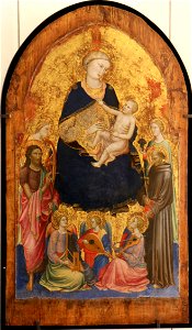 Mariotto di Nardo6La Vierge avec quatre saints et trois anges musiciens. Free illustration for personal and commercial use.