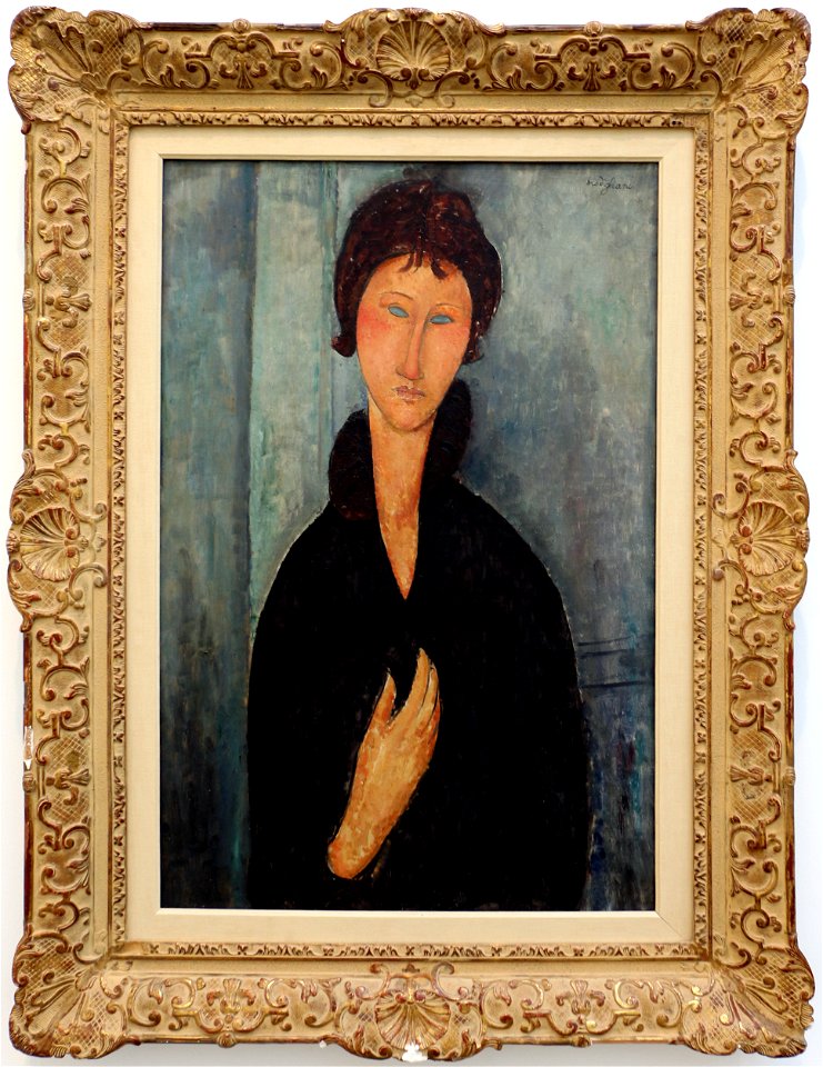 Amedeo modigliani, donna con occhi blu, 1918 ca