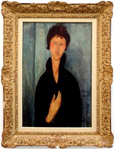 Amedeo modigliani, donna con occhi blu, 1918 ca. Free illustration for personal and commercial use.