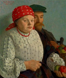 Mark Gertler - The apple woman and her husband - Google Art Project