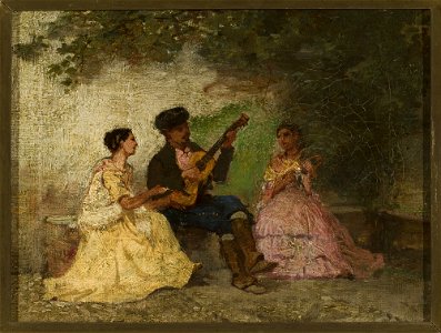 Marius van der Maarel - Scene in a park - M.Ob.1716 - National Museum in Warsaw