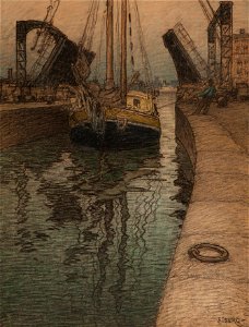 Marinmotiv-Slussen, Stockholm - Sjöhistoriska museet - S 1009