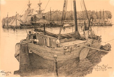 Marinmotiv-Holländska segelbåtar - Sjöhistoriska museet - O 04035