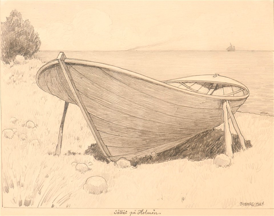 Marinmotiv-Sälbåt, bruksbåt - Sjöhistoriska museet - S 0999