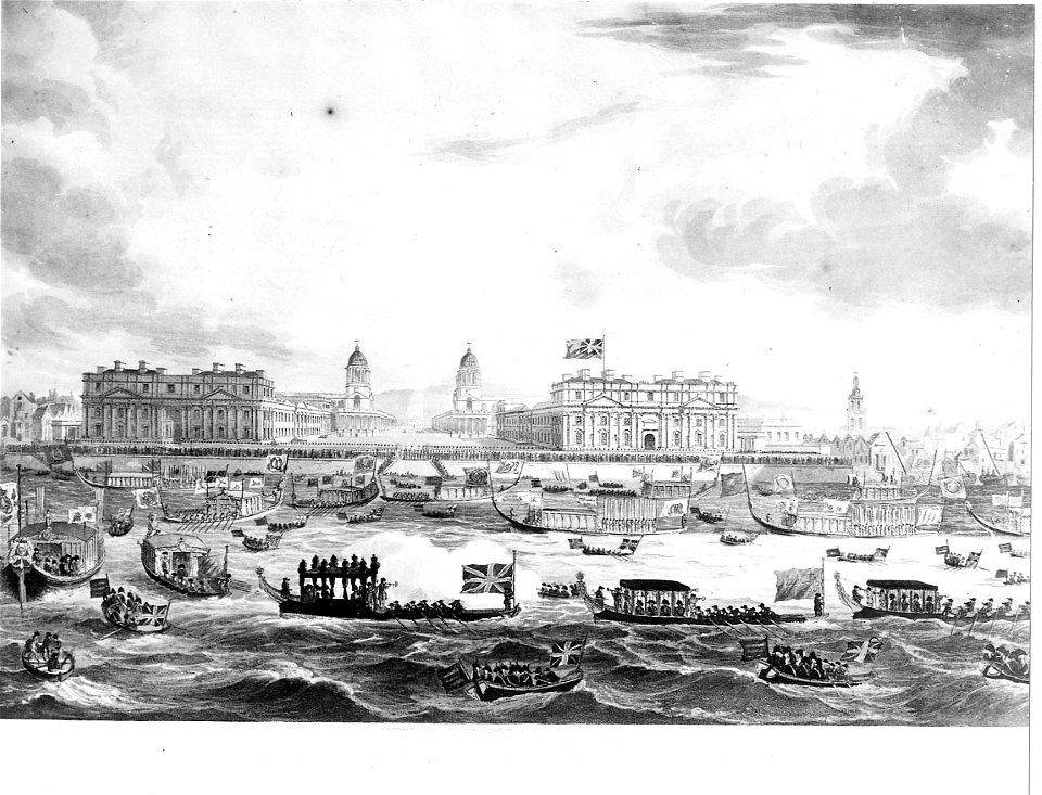 Marinmotiv-Lord Nelsons begravning 1806 - Sjöhistoriska museet - O 04262