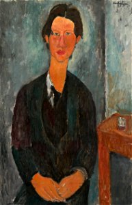 Amedeo Modigliani - Chaim Soutine (1917). Free illustration for personal and commercial use.