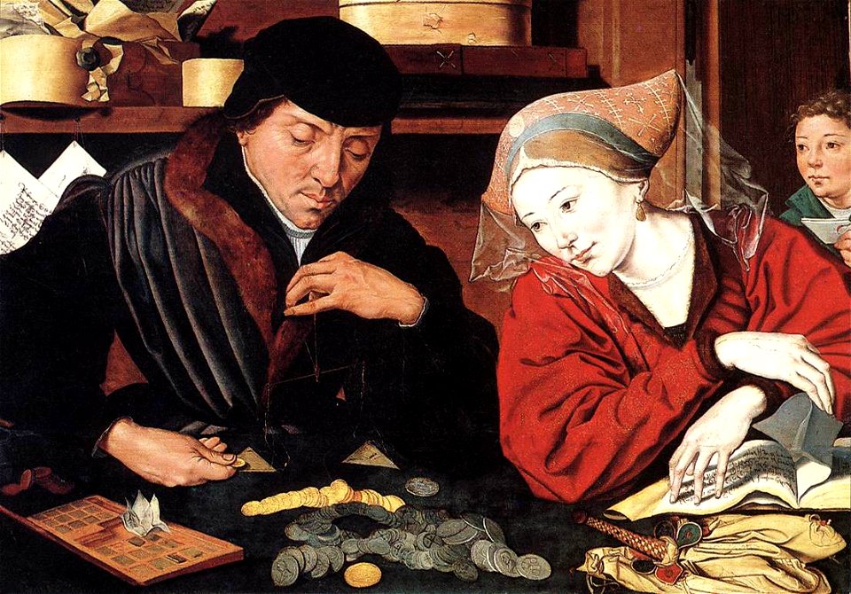 Marinus van Reymerswale - The Banker and His Wife - WGA19323