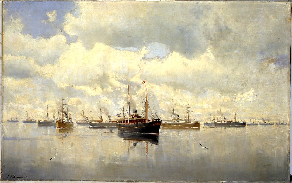 Marinmotiv-Redartavla, lastångfartyg - Sjöhistoriska museet - S 0289