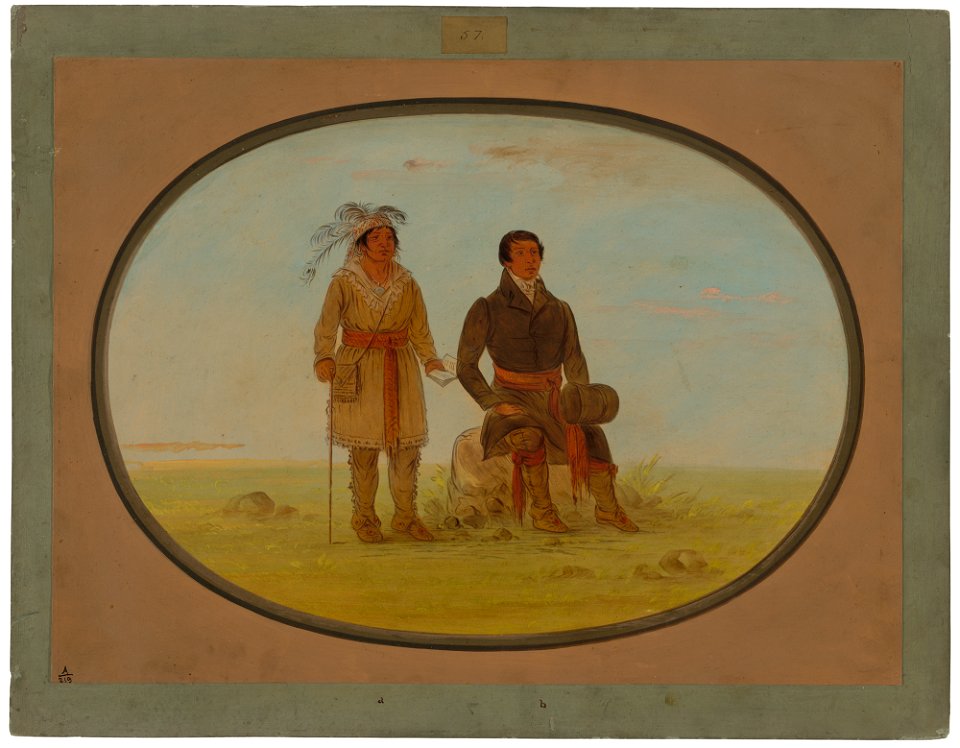 Mohigan Chief and a Missionary C17003