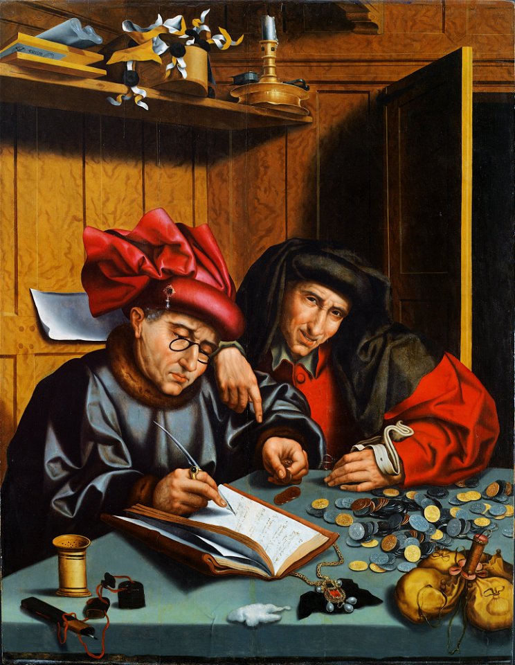 Marinus van Reymerswaele (Follower of) - The Money Changers - Google Art Project