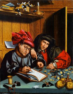 Marinus van Reymerswaele (Follower of) - The Money Changers - Google Art Project